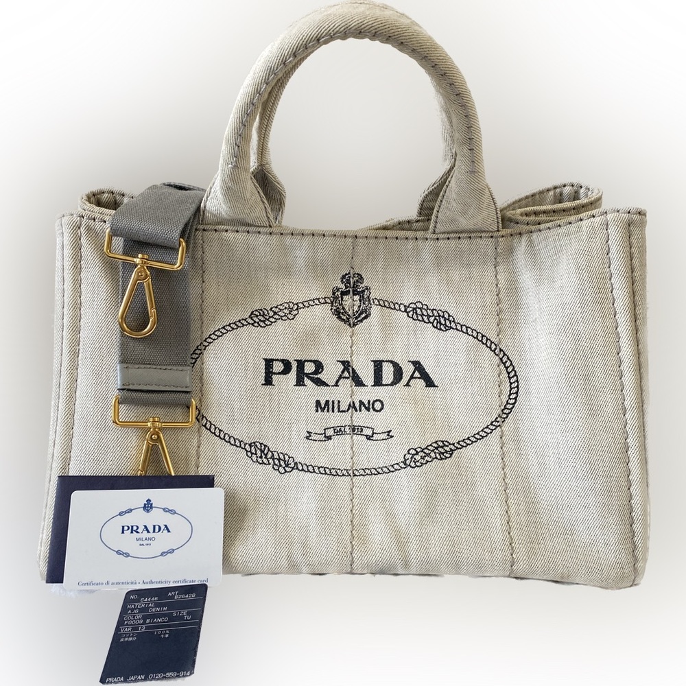 Prada Canapa medium convertible tote